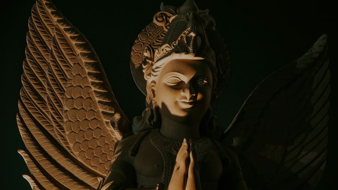 Clasped hands of an elderly person